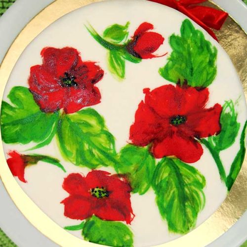 malowany tort makowy