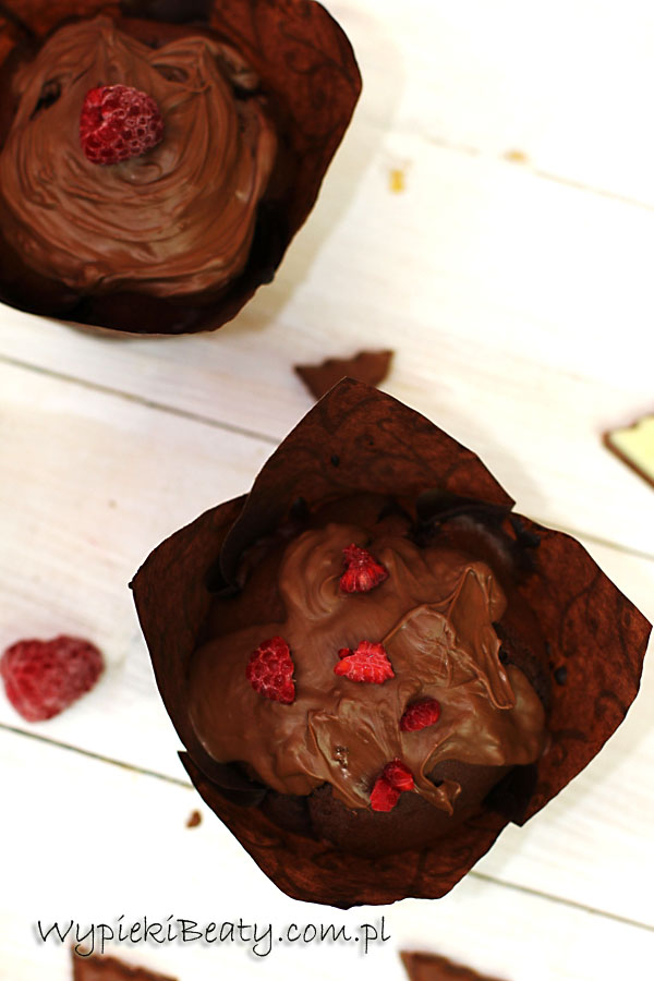 babeczki czekoladowo-malinowe