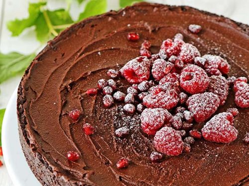 chocolate rasberry tart