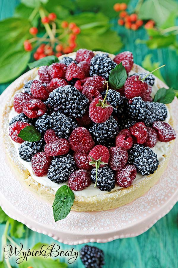 white chocolate raspberry tart
