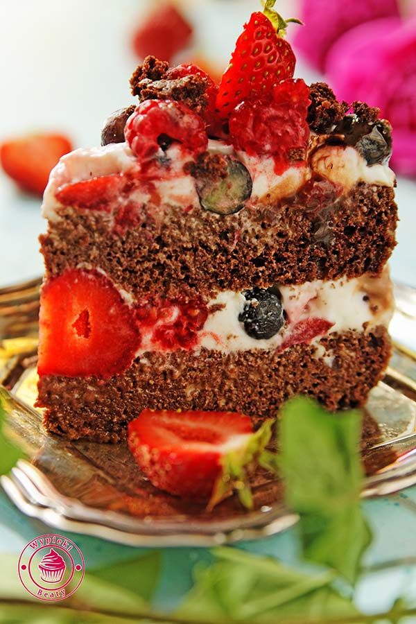 dietetyczne ciasto czekoladowe z owocami 10