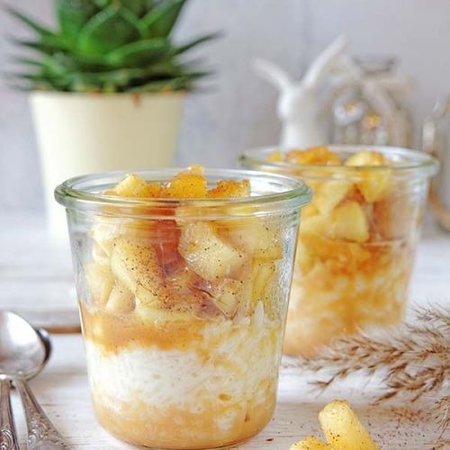 pudding z ryżu z jabłkami