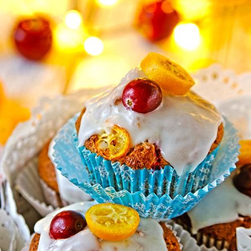 muffinki z żurawinami