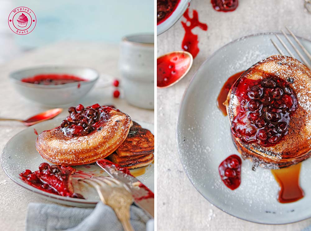 nutella and cherries pancakes