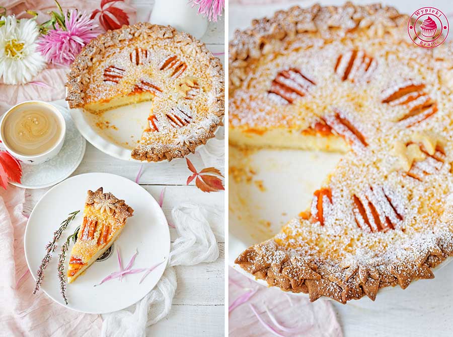 buttermilk pie with apricots