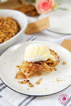 jabłka hasselback z lodami