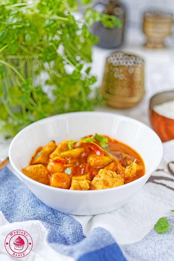 słodko pikantne curry z kurczakiem