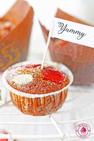 muffinki bezglutenowe z truskawkami