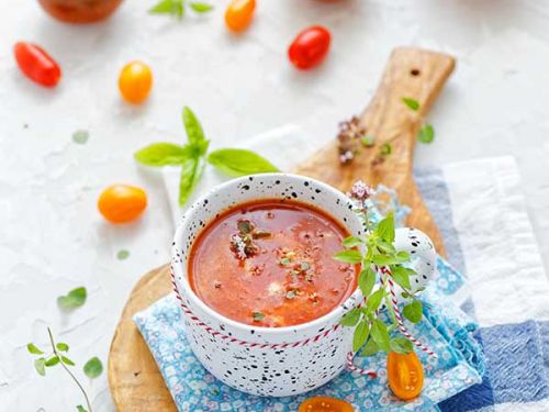 zupa z pieczonych pomidorów i papryki