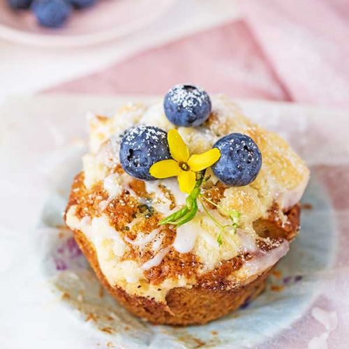 muffinki z borówkami i kruszonką