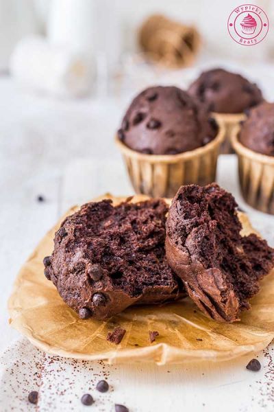 muffinki czekoladowe z bananami