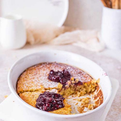 pieczona owsianka peanut butter & jelly