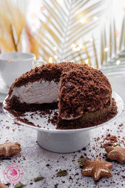 czekoladowe ciasto z kremem czekoladowo-piernikowym