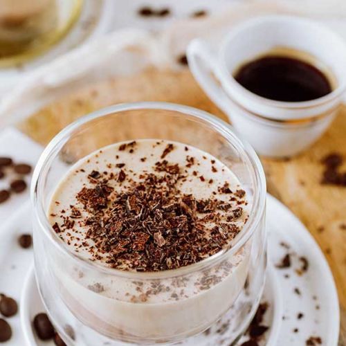 włoska panna cotta kawowo-czekoladowa
