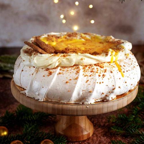 beza pavlova pomarańczowo-korzenna