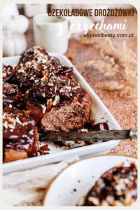 Recipe for coffee buns chocolate sweet rolls with nuts
