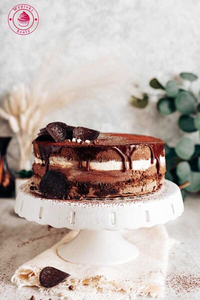 tuxedo cake with chocolate mousse