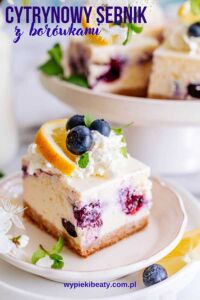 Lemon oil cake lemon cheesecake with blueberries