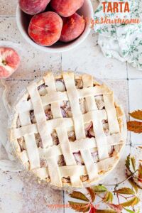 Coconut-cheesecake tart frangipane tart with peaches