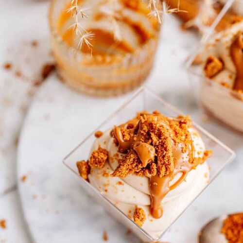 a dessert in a plastic container
