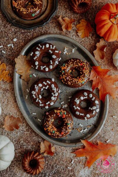 pieczone oponki czekoladowe z dynią idealne na halloween