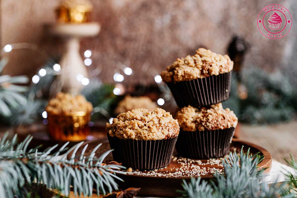 muffiny z batatem i cynamonową kruszonką