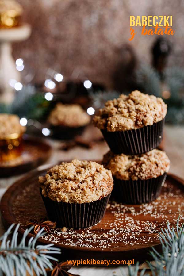 a stack of muffins on a tray