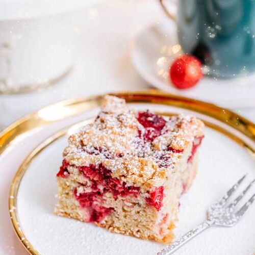 a piece of cake on a plate
