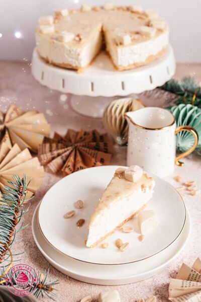 white chocolate peanut no bake cheesecake