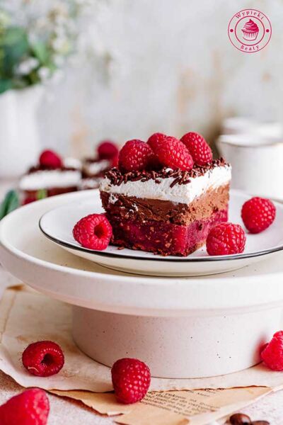 no bake raspberry chocolate coffee cake
