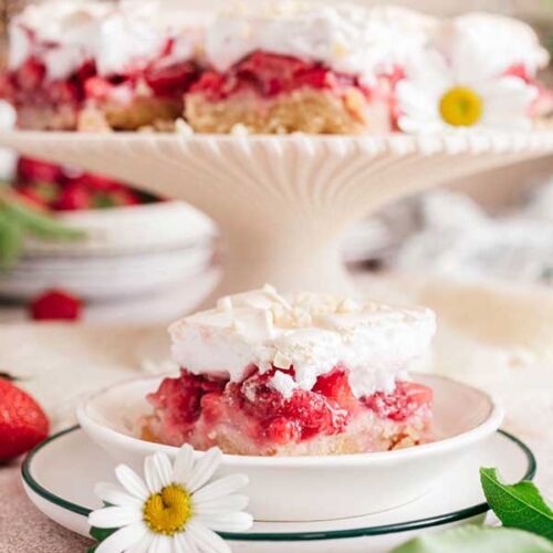 a plate with a dessert on it