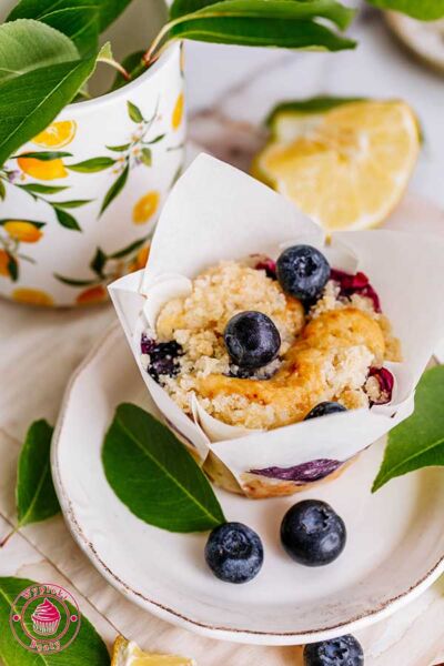 muffiny cytrynowe z borówkami i kruszonką