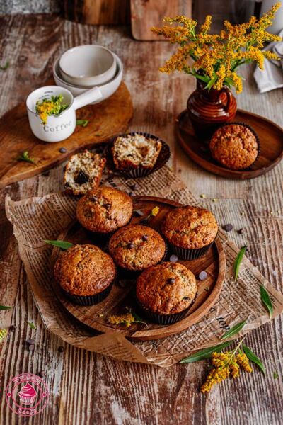 simple banana chocolate chip muffins