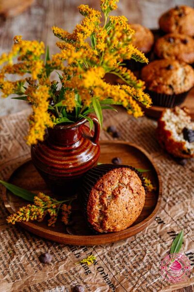 przepis na szybkie muffiny bananowe pieczone z czekoladą