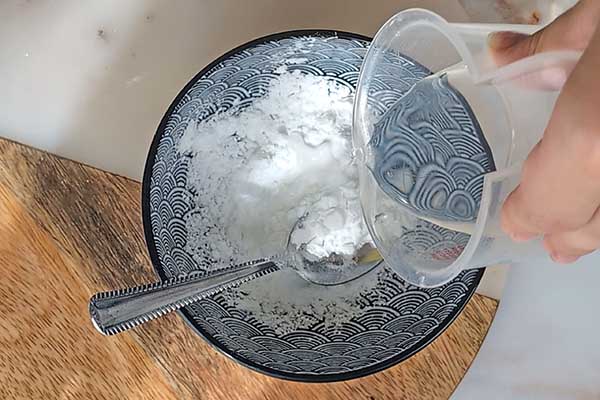 przygotowanie mąki ziemniaczanej do frużeliny