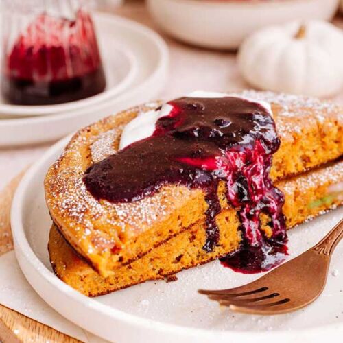 fluffy pumpkin pancake