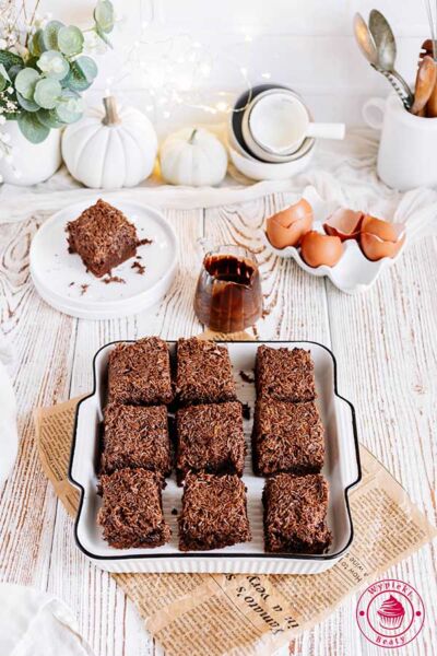 kadayif brownie with nutella