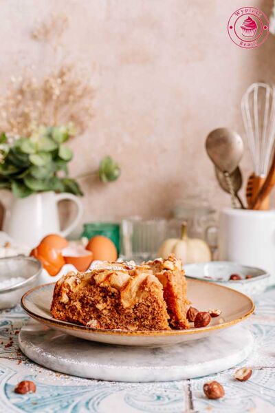 szybki jabłecznik z orzechami laskowymi przepis krok po kroku