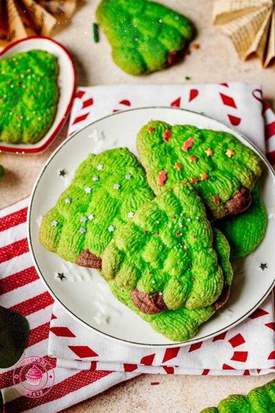 domowe kruche zielone ciastka jak choinki chrimstas tree cookies for christmas