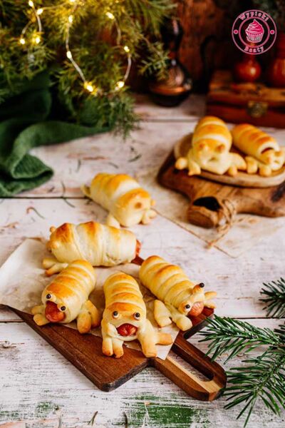 drożdżowe parówki w cieście jak kraby przepis krok po kroku parówki kraby w cieście drożdżowym