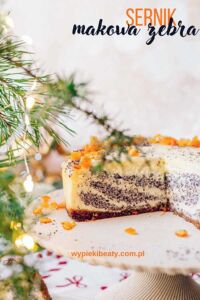 Marble Poppy Seed Cake recipe for christmas cheesecake with poppy seed and white chocolate