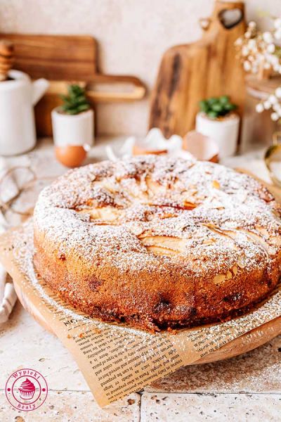 przepis na puszyste i wilgotne ucierane ciasto z jabłkami i migdałami szybkie migdałowe ciasto pieczone z jabłkami