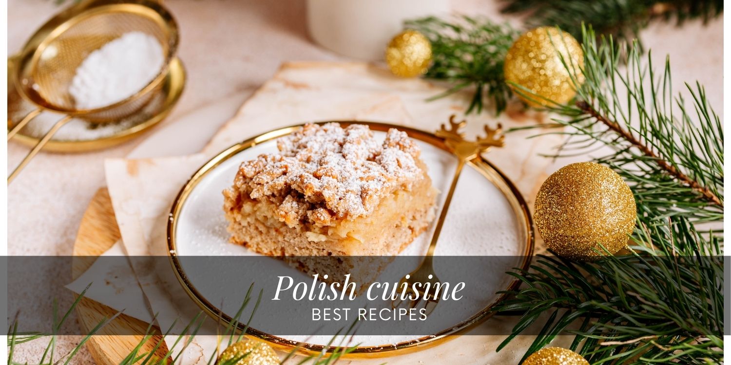 Upside-down gingerbread cake with apples Polish cuisine