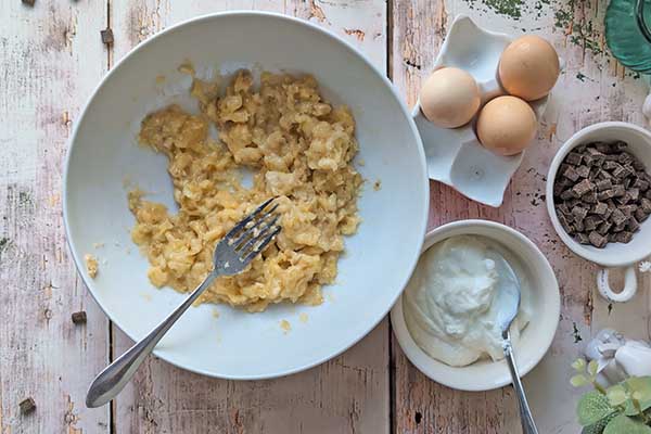 Protein Banana Cake rozgniecione banany na ciasto bananowe proteinowe