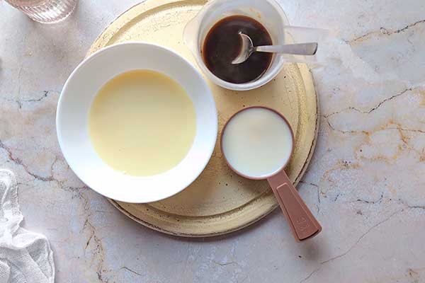 składniki na nasączenie do ciasta latte