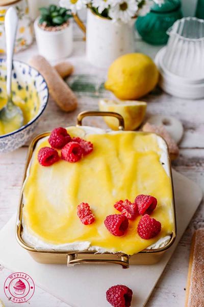 orzeźwiające cytrynowe tiramisu na biszkoptach i marscarpone prosty przepis ze zdjęciami cytrynowy deser tiramisu z lemon curd i limoncello
