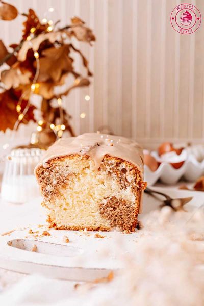 domowe ciasto cynamonowo-waniliowe z lukrem cynamonowym babka marmurkowa cynamonowo-waniliowa